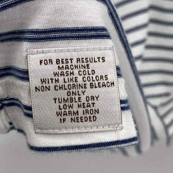 Peter Millar White/Navy Stripe Polo Men's Size L - Picture 5 of 5